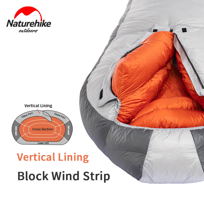 Naturehike Arctic Colding Series Mummy Goosedown Sleeping Bag Silver