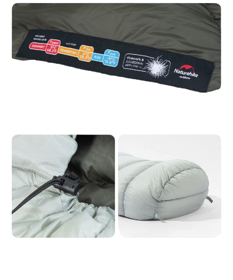 Naturehike (Fireworks) Ultra-light Down Sleeping Bag Grey/L(274g)