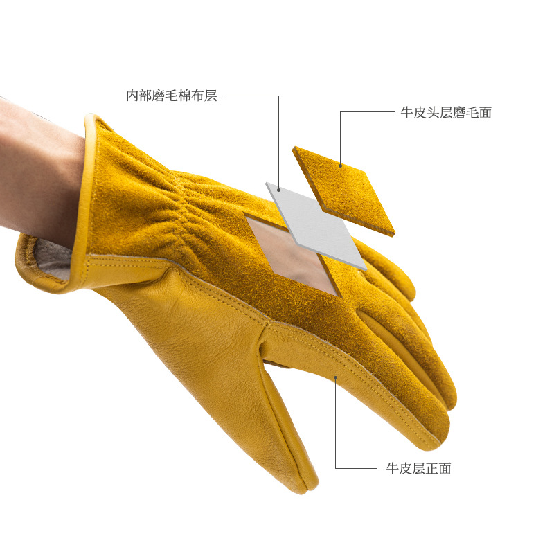 Naturehike GP-01 Leather Work Gloves Yellow Xl