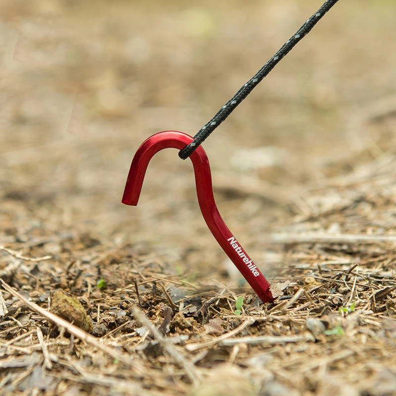Naturehike Hexagon Hook Aluminium Peg Red (6 Pcs)