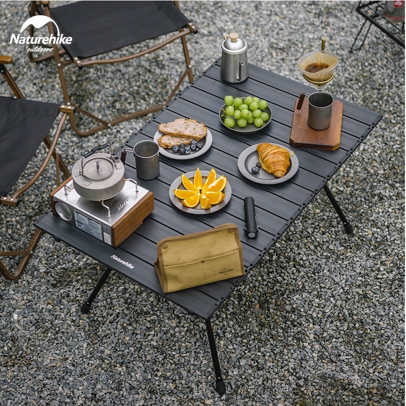 Naturehike FT12 Adjustable Height Aluminum Alloy Table Black