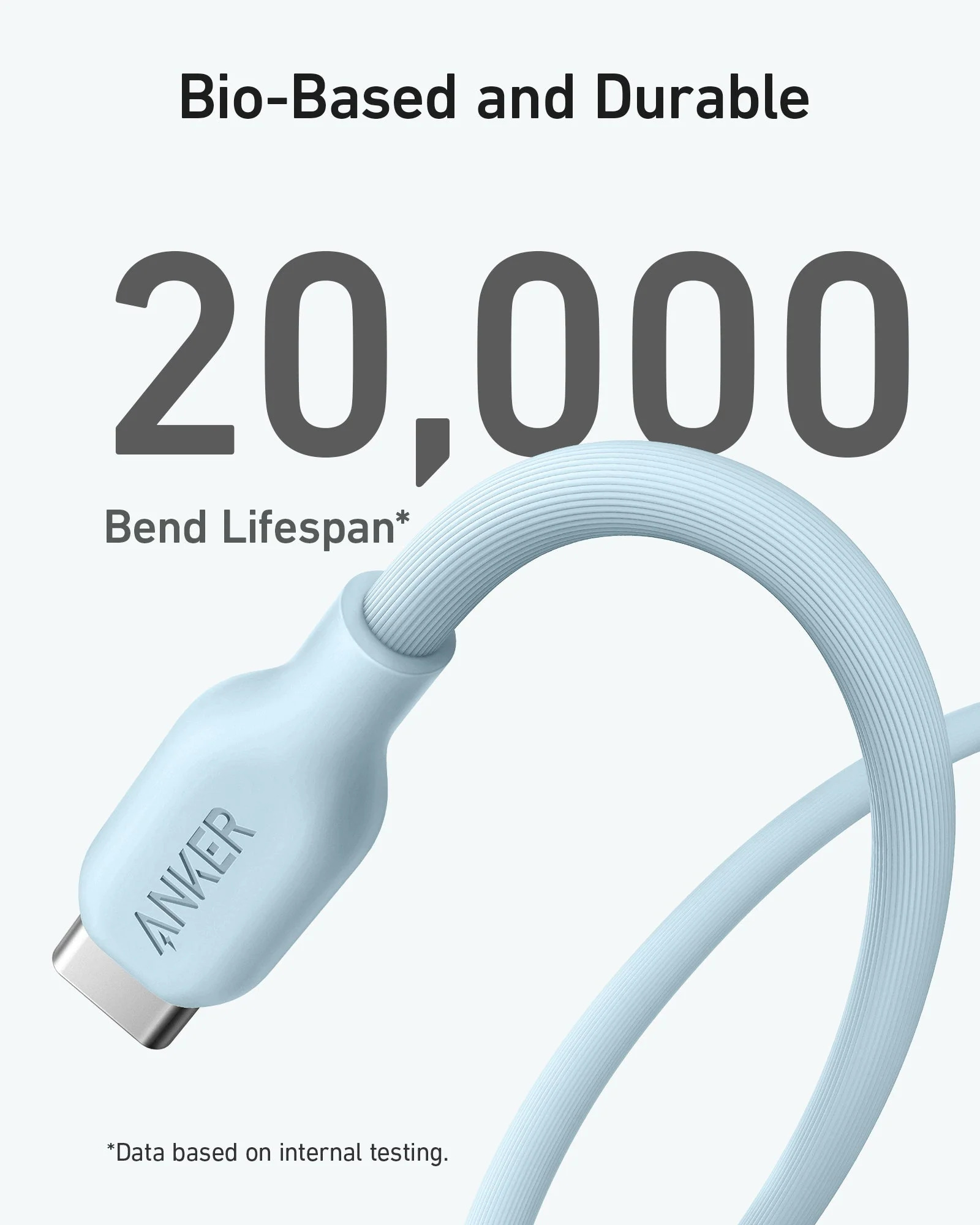 Anker 542 USB-C to Lightning (Bio-Based) (0.9m/3ft) -Blue