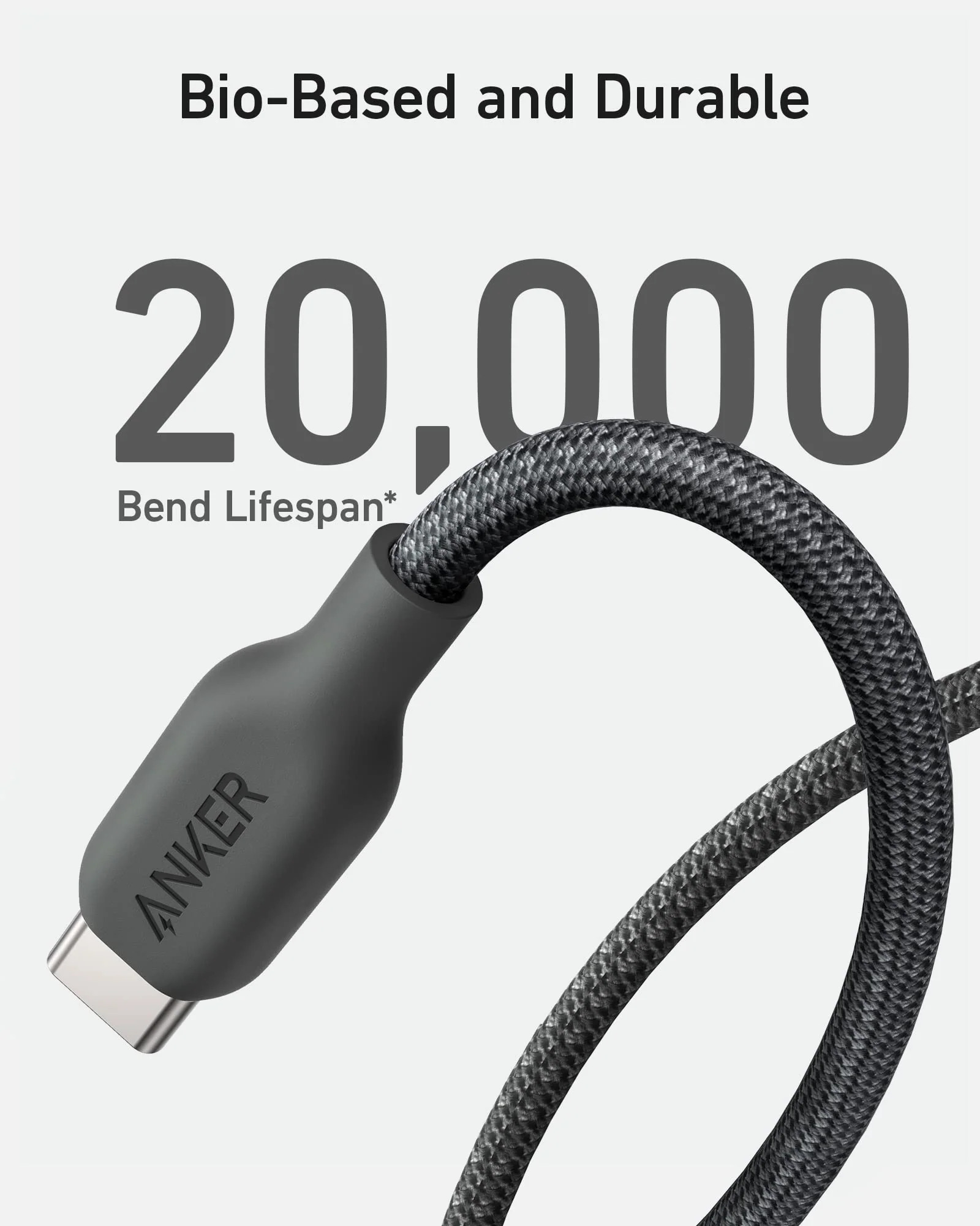 Anker 542 USB-C to Lightning (Bio-Nylon) (0.9m/3ft) - Black
