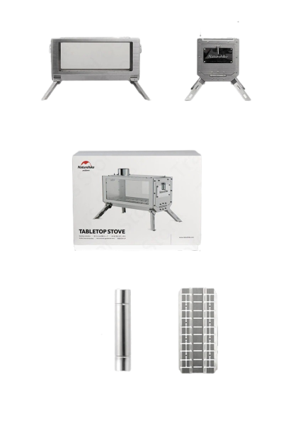 Naturehike Double Wing Fire Wood Stove Silver