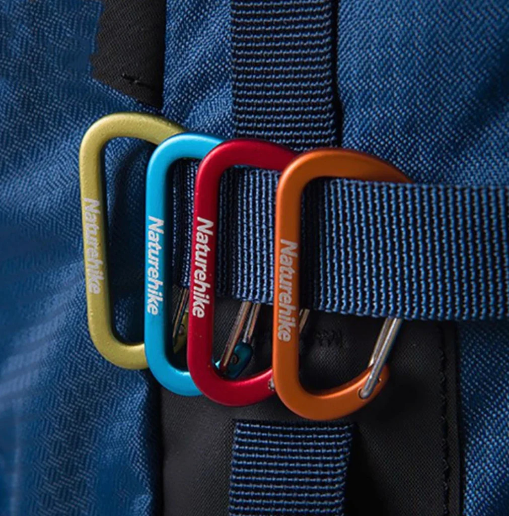 Naturehike D-shaped Mini Carabiner 4cm Dark Red (2 Packs)