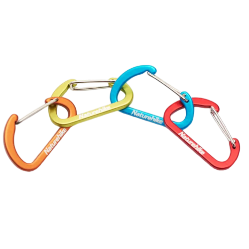 Naturehike D-shaped Mini Carabiner 4cm Green (2 Packs)