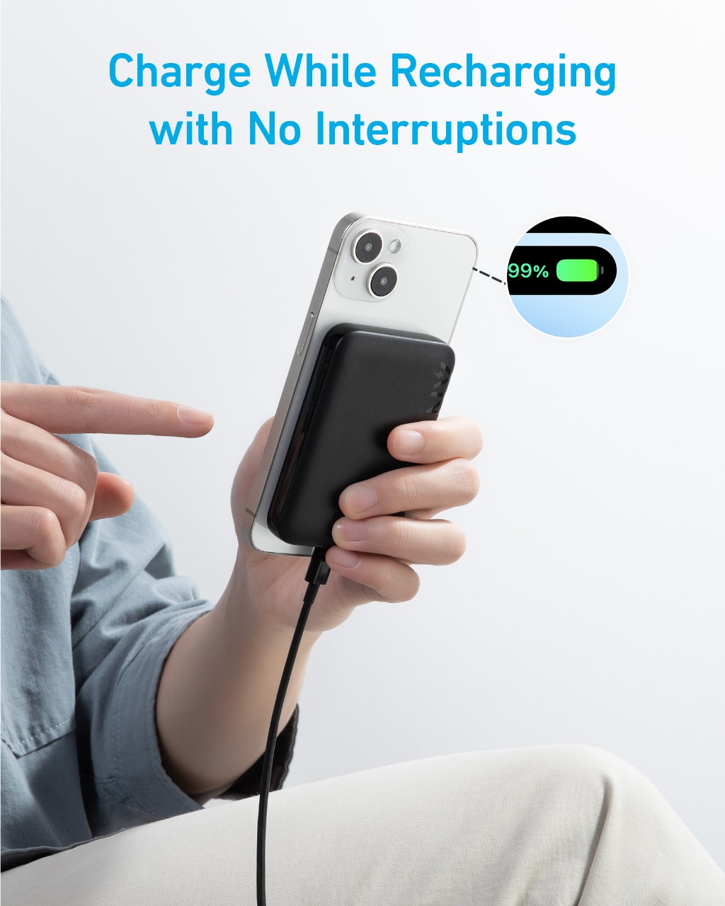Anker 321 Magnetic Battery (MagGo) 5K -Black