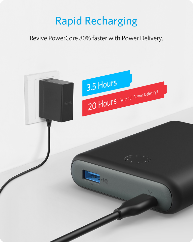 Anker PowerCore 13400 Nintendo Switch Edition - Black