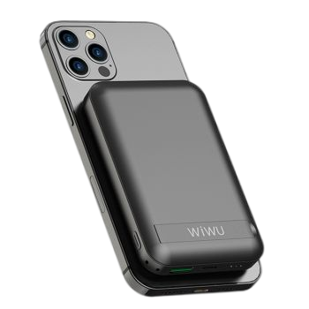 Wiwu Snap Cube Magnetic Wireless Charging 10000 Mah Power Bank - Black