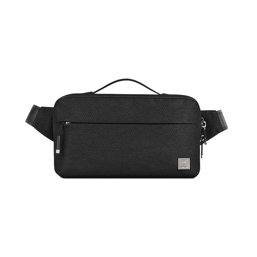 Wiwu Alpha Chest Package Crossbody Bag (26x15x7CM) - Black