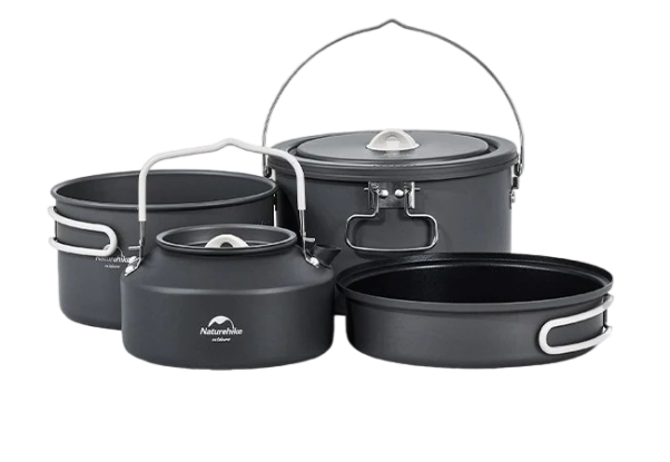 Naturehike aluminium Alloy Camping Pot set Kettle set - Carbon
