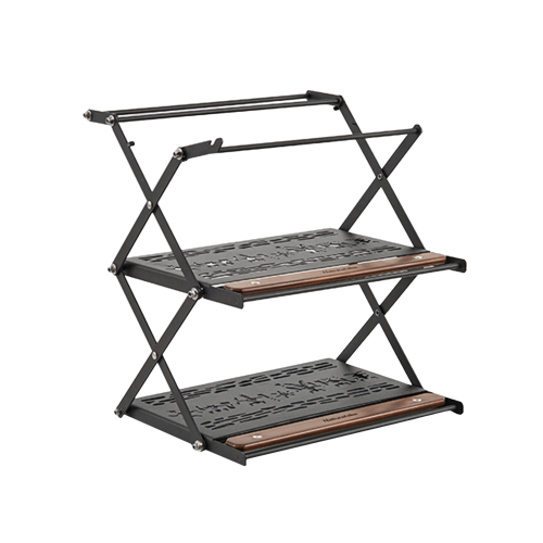 Naturehike tabletop folding shelf Stainless steel - Wood grain