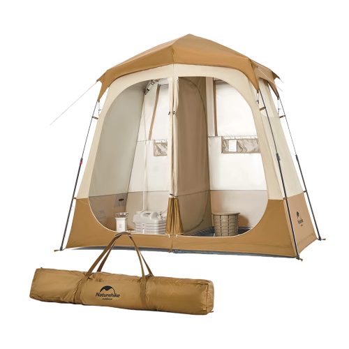Naturehike Wet and dry separation shower tent - Brown
