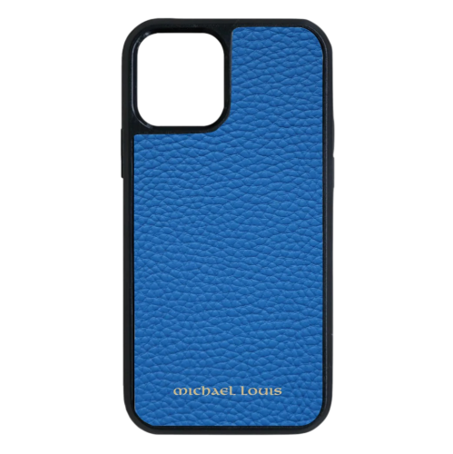 Michael Louis Pebbled Leather Case iPhone 14 Plus - Blue